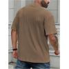 image:imageMens Big and Tall Shirts Textured Knit Tshirt Shirts Casual Summer Tops TrendyKhaki Brown