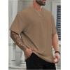 image:imageMens Big and Tall Shirts Textured Knit Tshirt Shirts Casual Summer Tops TrendyKhaki Brown
