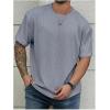 image:imageMens Big and Tall Shirts Textured Knit Tshirt Shirts Casual Summer Tops TrendyLight Blue
