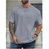 image:imageMens Big and Tall Shirts Textured Knit Tshirt Shirts Casual Summer Tops TrendyLight Blue