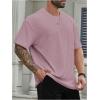 image:imageMens Big and Tall Shirts Textured Knit Tshirt Shirts Casual Summer Tops TrendyPink