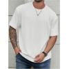 image:imageMens Big and Tall Shirts Textured Knit Tshirt Shirts Casual Summer Tops TrendyWhite
