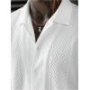 image:imageRoseSeek Mens Button Down Shirts Textured Short Sleeve Collar Beach Shirts Business Casual OutfitsWhite