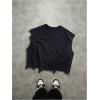 image:imageRoseSeek Mens Cap Sleeve Graphic Tees Crewneck Summer T Shirts Crop Tops StreetwearLetter Black