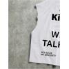 image:imageRoseSeek Mens Cap Sleeve Graphic Tees Crewneck Summer T Shirts Crop Tops StreetwearLetter White