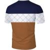 image:imageRoseSeek Mens Color Block Short Sleeve Shirts Geo Print Round Neck Casual TShirt Summer Tee TopsDeep Blue