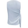 image:imageRoseSeek Mens Knot Side Sleeveless Tops Ruched Crew Neck Asymmetrical Hem Muscle Tank TopsBlue