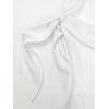 image:imageRoseSeek Mens Knot Side Sleeveless Tops Ruched Crew Neck Asymmetrical Hem Muscle Tank TopsWhite