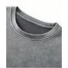 image:imageRoseSeek Mens Letter Graphic Tees Short Sleeve Crewneck Washed T Shirts Streetwear Drippy ClothesGrey