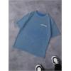 image:imageRoseSeek Mens Letter Graphic Tees Short Sleeve Crewneck Washed T Shirts Streetwear Drippy ClothesWater Blue