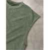 image:imageRoseSeek Mens Summer Washed Tank Tops Sleeveless Shirts Crewneck Cap Sleeve Top Vintage Muscle T ShirtsArmy Green