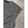 image:imageRoseSeek Mens Summer Washed Tank Tops Sleeveless Shirts Crewneck Cap Sleeve Top Vintage Muscle T ShirtsDark Deep Grey