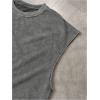 image:imageRoseSeek Mens Summer Washed Tank Tops Sleeveless Shirts Crewneck Cap Sleeve Top Vintage Muscle T ShirtsDark Grey