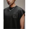 image:imageRoseSeek Mens Summer Washed Tank Tops Sleeveless Shirts Crewneck Cap Sleeve Top Vintage Muscle T ShirtsLetter Black