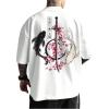 image:imageRoseSeek Mens Graphic Car Print Tees Letter Crewneck Short Sleeve T Shirts Streetwear Tops Y2K Summer TopsWhite