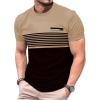 image:imageRoseSeek Mens Striped Color Block Tee Tops Crewneck Short Sleeve Summer T ShirtsMulticolor