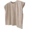 image:imageRoseSeek Mens Summer Washed Tank Tops Sleeveless Shirts Crewneck Cap Sleeve Top Vintage Muscle T ShirtsApricot Khaki
