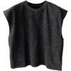 image:imageRoseSeek Mens Summer Washed Tank Tops Sleeveless Shirts Crewneck Cap Sleeve Top Vintage Muscle T ShirtsBlack