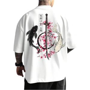 image:imageRoseSeek Mens Graphic Car Print Tees Letter Crewneck Short Sleeve T Shirts Streetwear Tops Y2K Summer TopsWhite