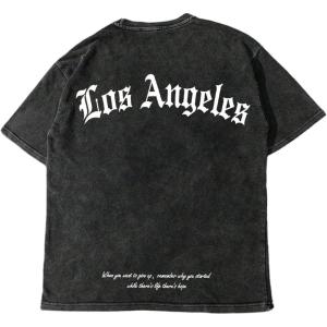 image:imageRoseSeek Mens Letter Graphic Tees Short Sleeve Crewneck Washed T Shirts Streetwear Drippy ClothesBlack