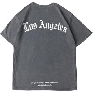 image:imageRoseSeek Mens Letter Graphic Tees Short Sleeve Crewneck Washed T Shirts Streetwear Drippy ClothesGrey