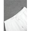 image:imageRoseSeek Mens 2 Piece Linen Sets Short Sleeve Button Down Shirts Drawstring High Waisted Pants Vacation OutfitsWhite