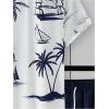 image:imageRoseSeek Mens 2 Piece Outfits Tropical Graphic Short Sleeve TShirt and Drawstring Waist Shorts SetsBlue White