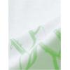 image:imageRoseSeek Mens 2 Piece Outfits Tropical Graphic Short Sleeve TShirt and Drawstring Waist Shorts SetsGreen and White