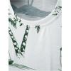 image:imageRoseSeek Mens 2 Piece Outfits Tropical Graphic Short Sleeve TShirt and Drawstring Waist Shorts SetsWhite and Green
