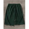 image:imageRoseSeek Mens 34 Length Sweatpants Drawstring Waist Straight Leg Sports Cropped Pants with Pockets StreetwearDark Green