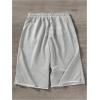 image:imageRoseSeek Mens 34 Length Sweatpants Drawstring Waist Straight Leg Sports Cropped Pants with Pockets StreetwearGrey