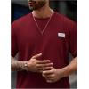 image:imageRoseSeek Mens Big and Tall Shorts Set Short Sleeve T Shirt and Track Shorts Clothing Set 2 Piece OutfitsBurgundy
