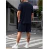 image:imageRoseSeek Mens Big and Tall Shorts Set Short Sleeve T Shirt and Track Shorts Clothing Set 2 Piece OutfitsDeep Blue