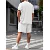 image:imageRoseSeek Mens Big and Tall Shorts Set Short Sleeve T Shirt and Track Shorts Clothing Set 2 Piece OutfitsWhite