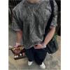 image:imageRoseSeek Mens Camo Baggy T Shirts Short Sleeve Crewneck Drop Shoulder Summer TopsBlack