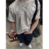 image:imageRoseSeek Mens Camo Baggy T Shirts Short Sleeve Crewneck Drop Shoulder Summer TopsGrey