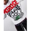 image:imageRoseSeek Mens Cartoon Graphic Tees Crew Neck Sleeve T Shirts Baggy Drop Shoulder Summer Tops StreetwearWhite and Letter Red