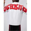 image:imageRoseSeek Mens Cartoon Graphic Tees Crew Neck Sleeve T Shirts Baggy Drop Shoulder Summer Tops StreetwearWhite and Letter Red