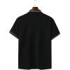 image:imageRoseSeek Mens Collared Neck Half Button Golf Shirts Short Sleeve Work Shirt Casual Performance TopsBlack