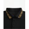 image:imageRoseSeek Mens Collared Neck Half Button Golf Shirts Short Sleeve Work Shirt Casual Performance TopsBlack