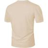image:imageRoseSeek Mens Color Block Short Sleeve Tee Shirts Casual Crewneck T Shirt Trendy Summer TopsApricot
