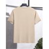 image:imageRoseSeek Mens Color Block Short Sleeve Tee Shirts Casual Crewneck T Shirt Trendy Summer TopsApricot and Black
