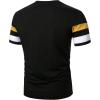image:imageRoseSeek Mens Color Block Short Sleeve Tee Shirts Casual Crewneck T Shirt Trendy Summer TopsBlack