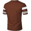image:imageRoseSeek Mens Color Block Short Sleeve Tee Shirts Casual Crewneck T Shirt Trendy Summer TopsBrown