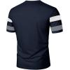 image:imageRoseSeek Mens Color Block Short Sleeve Tee Shirts Casual Crewneck T Shirt Trendy Summer TopsDark Blue