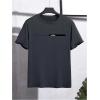 image:imageRoseSeek Mens Color Block Short Sleeve Tee Shirts Casual Crewneck T Shirt Trendy Summer TopsDark Grey
