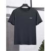 image:imageRoseSeek Mens Color Block Short Sleeve Tee Shirts Casual Crewneck T Shirt Trendy Summer TopsDeep Dark Grey