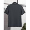 image:imageRoseSeek Mens Color Block Short Sleeve Tee Shirts Casual Crewneck T Shirt Trendy Summer TopsDeep Dark Grey