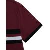 image:imageRoseSeek Mens Color Block Short Sleeve Tee Shirts Casual Crewneck T Shirt Trendy Summer TopsDeep Red