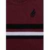 image:imageRoseSeek Mens Color Block Short Sleeve Tee Shirts Casual Crewneck T Shirt Trendy Summer TopsDeep Red
